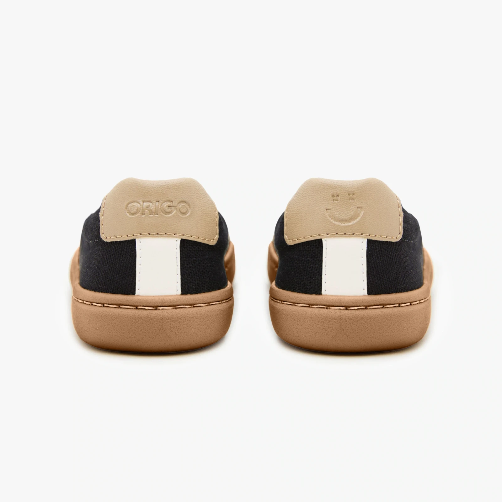 Босоногие кеды Origo Hook & Loop — чёрный с янтарной подошвой, фото 7