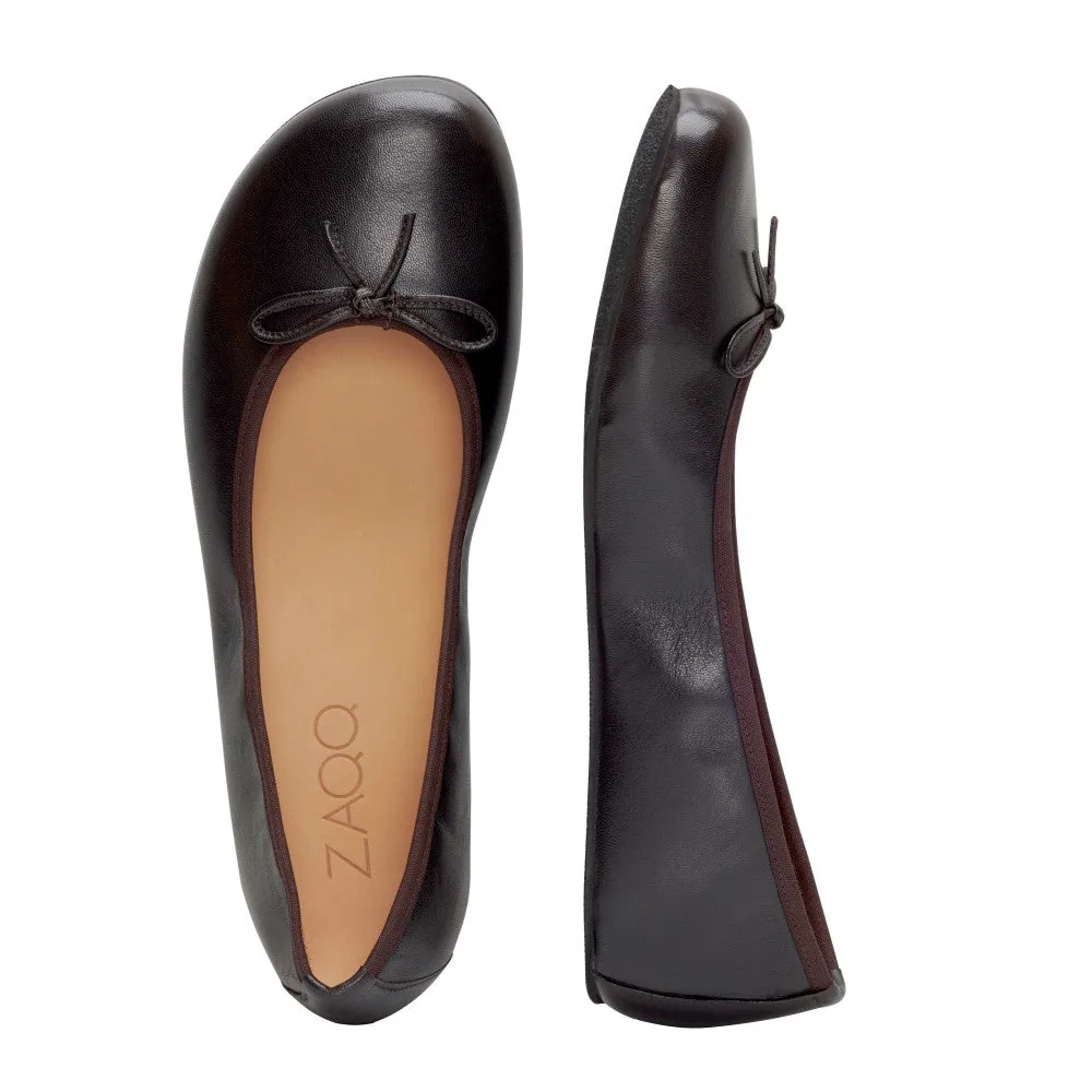 Женские балетки ZAQQ LOOQ Dark Brown (тёмно-коричневый цвет), фото 3