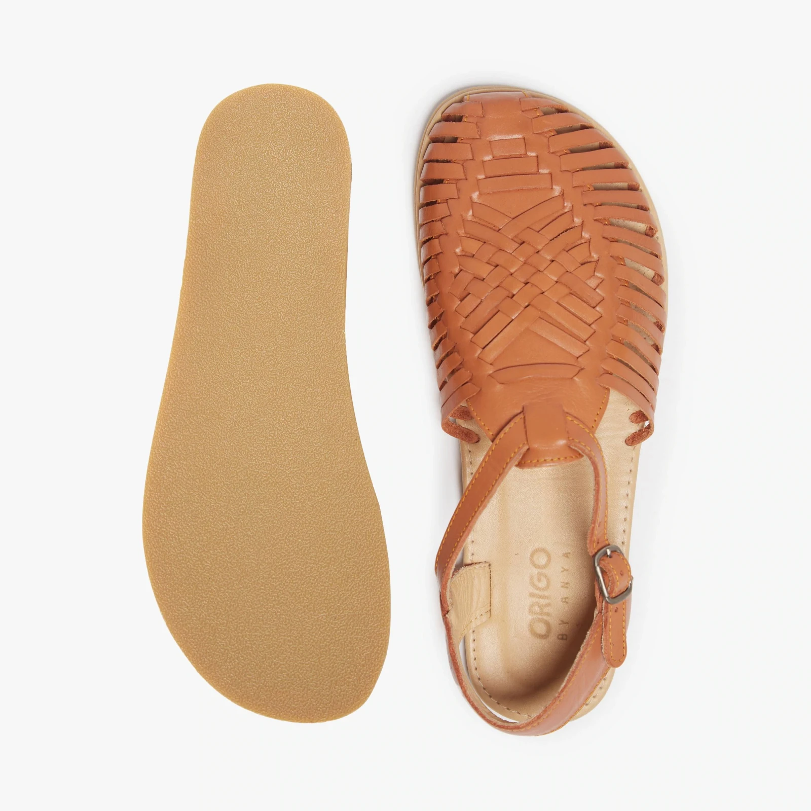 Босоногие сандалии Origo Huarache Sandal Wide by Anya — ириска, фото 2