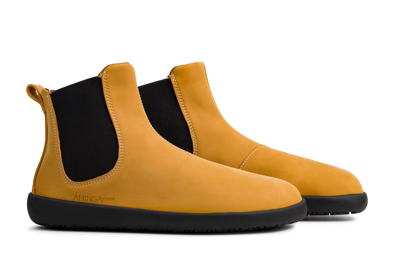 Ботинки Ahinsa Chelsea 2.0 Barefoot — горчичный, фото 2